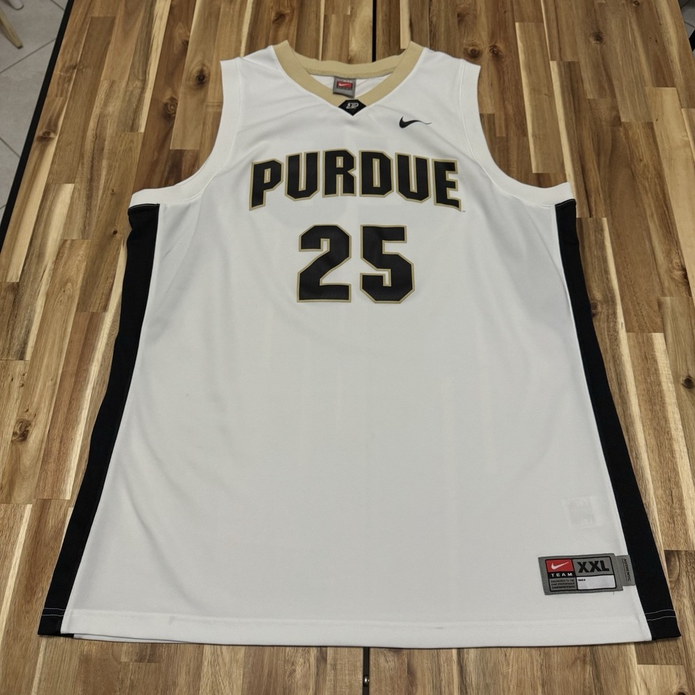 Purdue Boilermakers Basketball Jersey Mens 2XL Nike White Authentic College Y2K